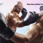 Boxers in a ring demonstrating competitive strategy, highlighting recruitment solutions and growth potential for Recruiteye.